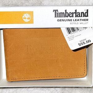 Timberland genuine leather bigold wallet in smooth soft Wheat